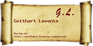 Gotthart Levente névjegykártya