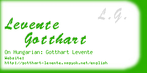 levente gotthart business card